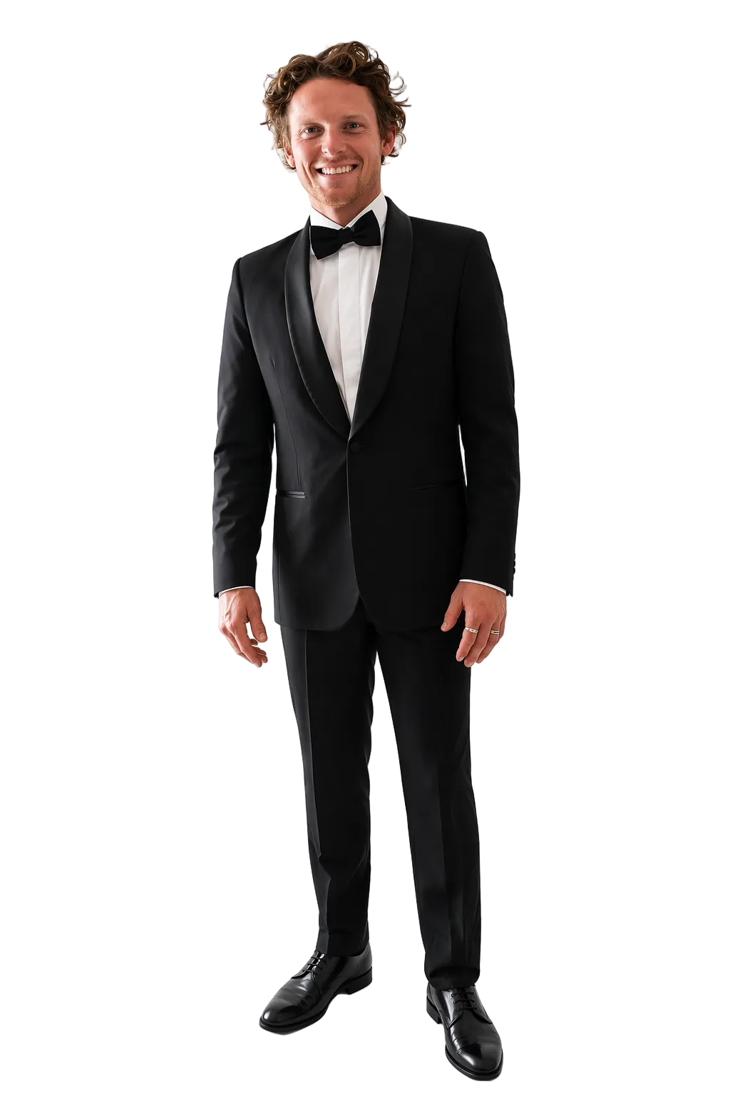Noleggio Smoking sartoriale uomo nero - Slim fit