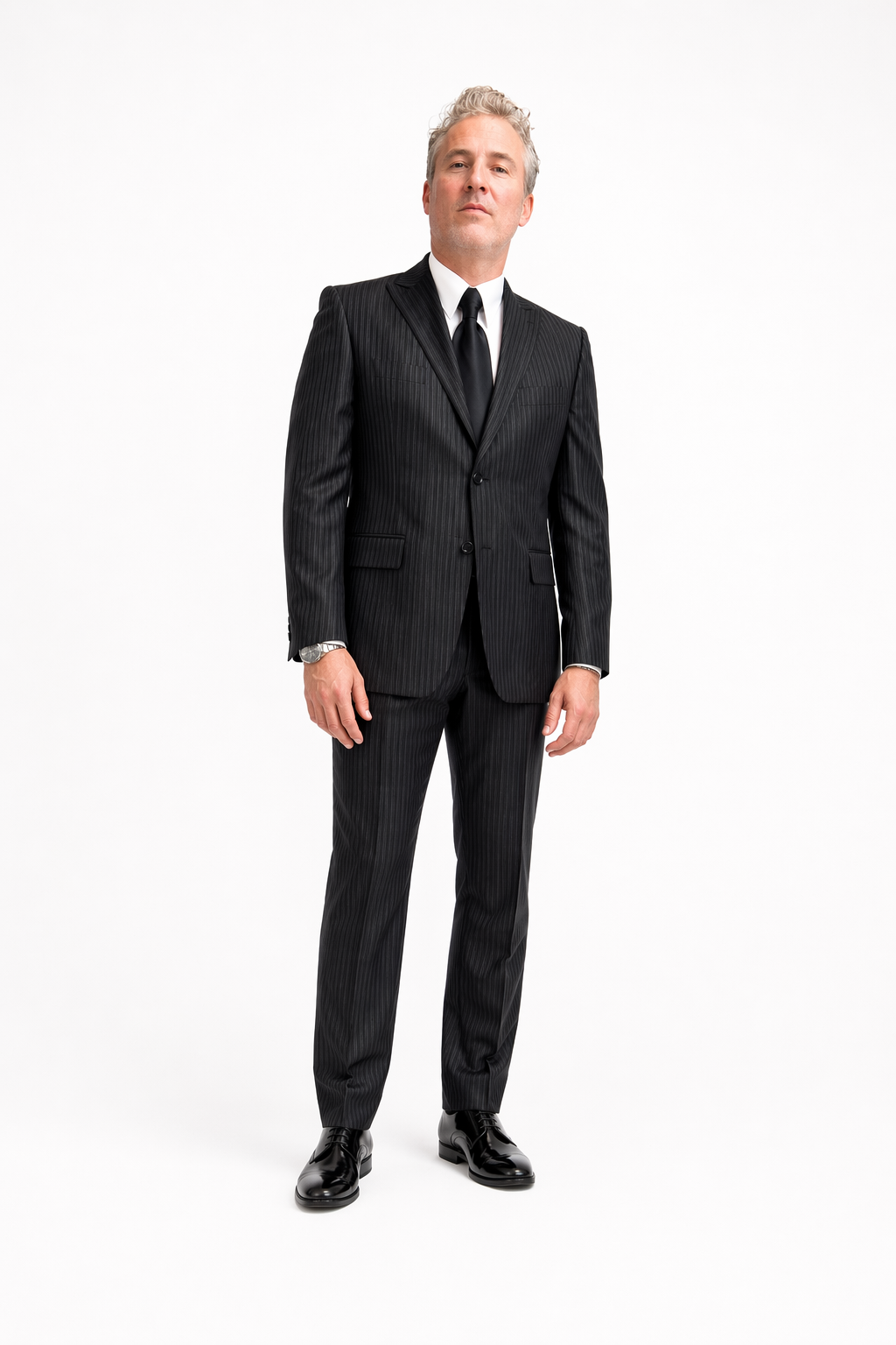 Completo Uomo con panciotto Elegante Nero